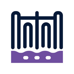dam icon. vector dual tone icon for your website, mobile, presentation, and logo design.