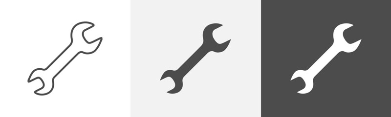 wrench icon Isolated vector art