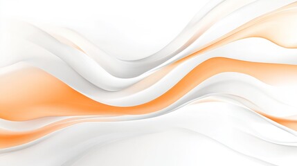 Obraz premium Abstract Waves in White and Orange