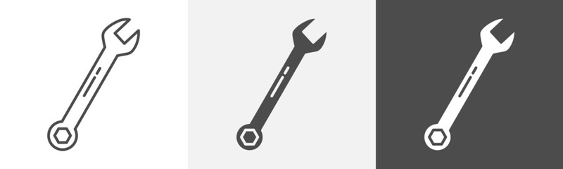 wrench icon Isolated vector art