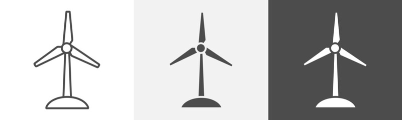 wind turbine icon Isolated vector art