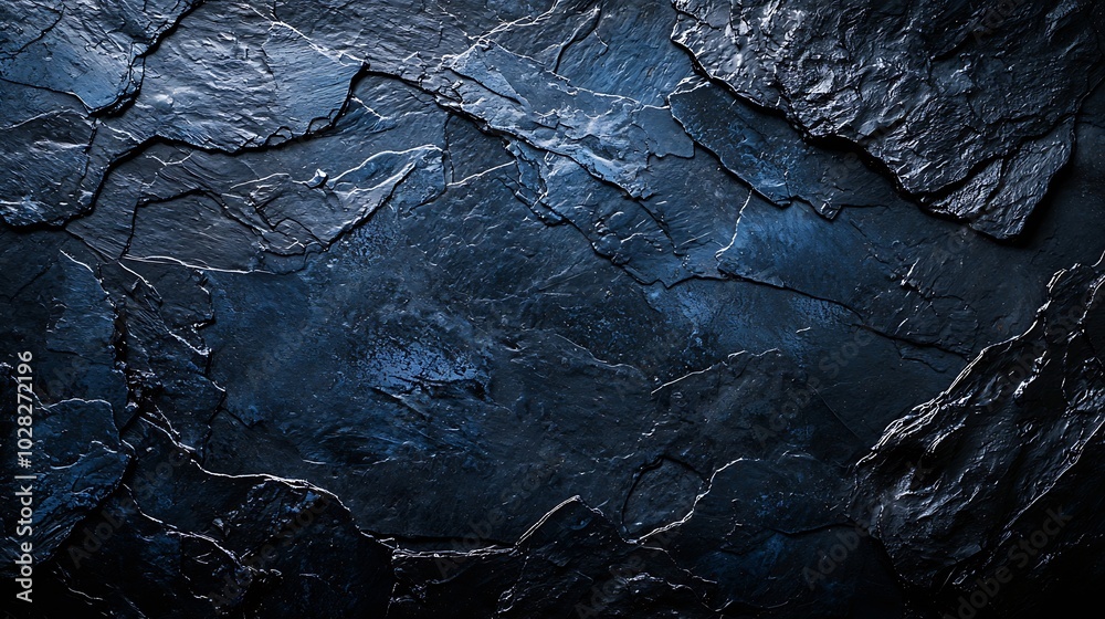 Fototapete dark blue stone background with high resolution top view copy space : generative ai