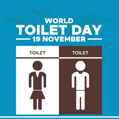 World Toilet Day. Toilet day creative concept. vector illustration world toilet day. World Toilet Day held on 19 November. banner, ads, poster design