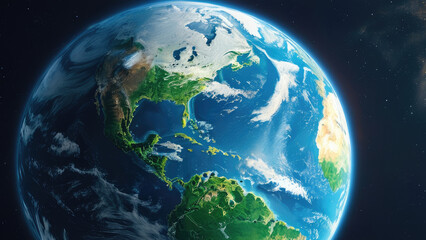 Fototapeta premium Earthrise Over the Moon: A View from Space