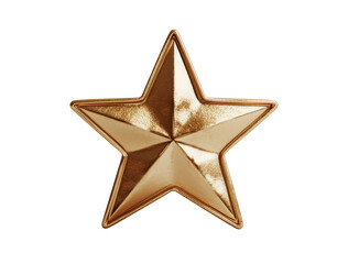 Obraz premium Golden 3D Star: A Shiny and Geometric Design
