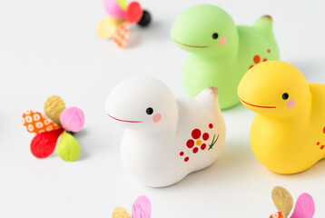 巳年（へびどし）の年賀状素材　干支
