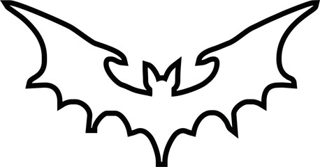 Bat line icon vector design