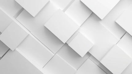 Obraz premium Abstract White Geometric Shapes