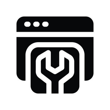 recommend clip art: website maintenance icon. vector glyph icon for your website, mobile, presentation, and logo design.