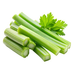 Celery sticks isolated on transparent background