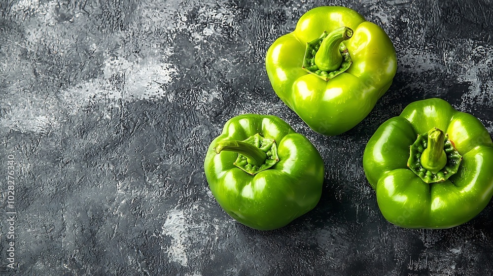 Poster white peppers on grey stone background copy space top view : generative ai