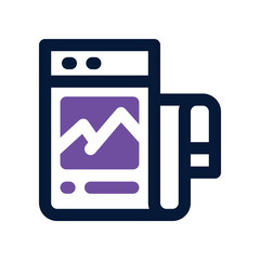 Fototapeta premium landing page icon. vector dual tone icon for your website, mobile, presentation, and logo design.