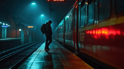 subway station in the night