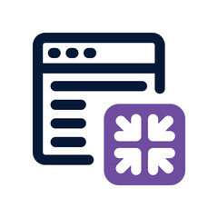minimize page icon. vector dual tone icon for your website, mobile, presentation, and logo design.