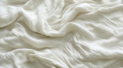 Obraz premium White Fabric Texture with Gentle Folds and Wrinkles