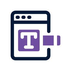 text edit icon. vector dual tone icon for your website, mobile, presentation, and logo design.