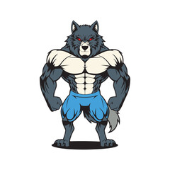 Wolf vector art illustration design