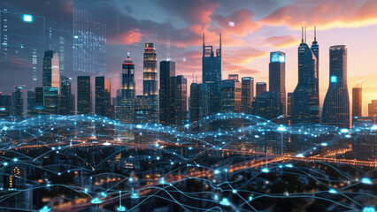 Fototapeta premium The Digital Economy Powered by AI: Transforming the Future of Business