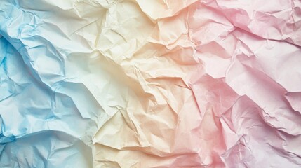 Fototapeta premium Crumpled Pastel Paper Background