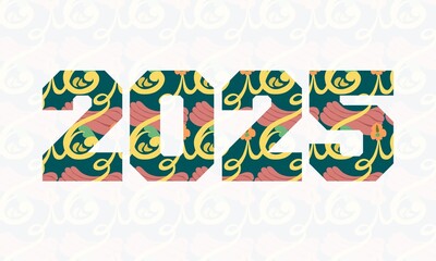 2025 indonesia motif background. calendar and template design concept. carving, traditional, culture, batik, and education themes