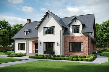 Fototapeta premium Luxury Home Exterior Design