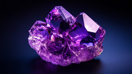Fototapeta premium Dazzling amethyst with vivid purple tones and sparkle