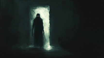 A dark entity lingers in the shadows, waiting for its moment to strike.