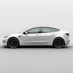 Obraz premium Realistic 3D Model of Passenger Car in Full Body Render