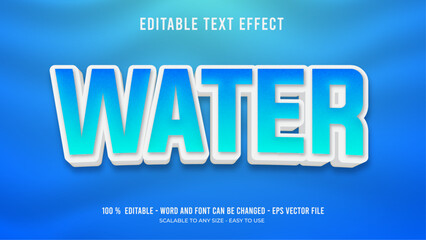 water editable text effect