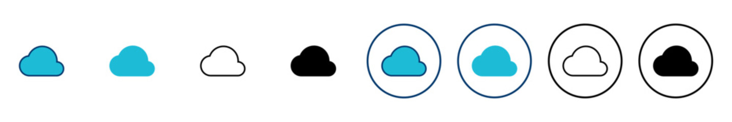 Cloud icon vector isolated on white background. cloud computing icon