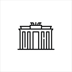 Brandenburg Gate icon. Simple Brandenburg Gate icon for social media, app, and web design. Vector illustration