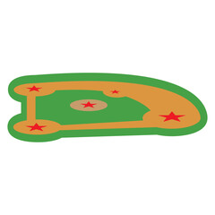 Baseball field icon design