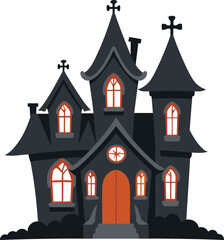  Halloween hut silhouette vector art by illustration 