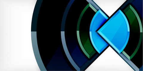 Obraz premium Triangle circles background. Vector Illustration For Wallpaper, Banner, Background, Card, Book Illustration, landing page