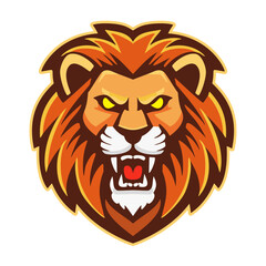 Obraz premium Lion Roar Mascot Logo Illustration