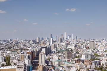 Obraz premium 文京シビックセンターから見た春日通りと池袋方面の風景