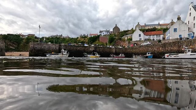Scenic Harbor View in Crail, Scotland