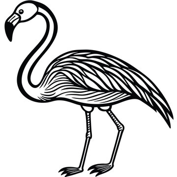 recommend clip art: Flamingo Outline Art Vector.
