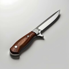 Stainless Steel Knife Isolated on White Background &ndash; Sleek and Modern Design