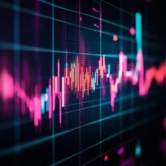 Crypto efficiency, holographic charts, futuristic tech style, dark background