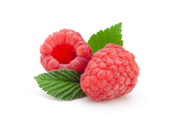 Ripe raspberry closeup