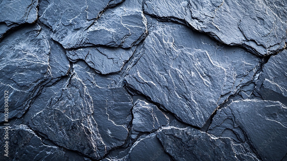 Poster natural black slate stone background pattern with high resolution copy space top view : generative a