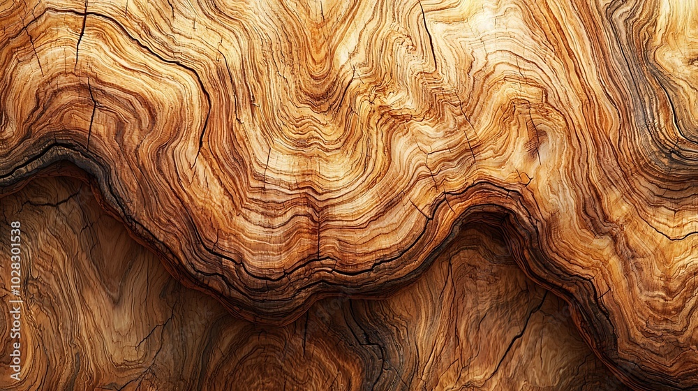 Aufkleber olive wood texture background close up top view : generative ai