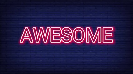 awesome text effect animation vedio red neon glowing texture