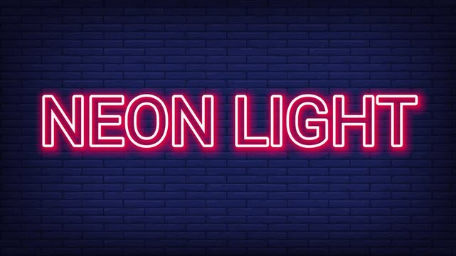 Neon effect text background, glowing, light, bright, neon, red, background, banner.