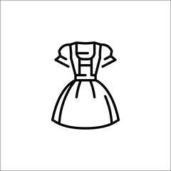 German traditional dress icon. Simple German dress icon for social media, app, and web design. Vector illustration