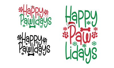 Happy Paw Lidays.Christmas Dog Lover.