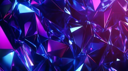 Obraz premium A blue and purple background with a lot of triangles