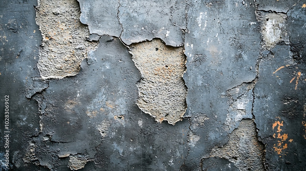 Poster Grey stone concrete background with high resolution Copy space Top view : Generative AI
