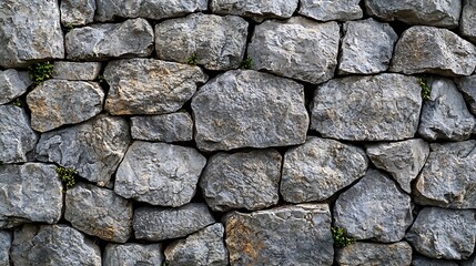 Fototapeta premium Grey stone wall background Copy space : Generative AI